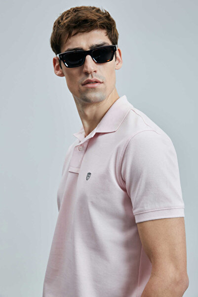 Lufian Ανδρικό μπλουζάκι πόλο Laon Smart ροζ