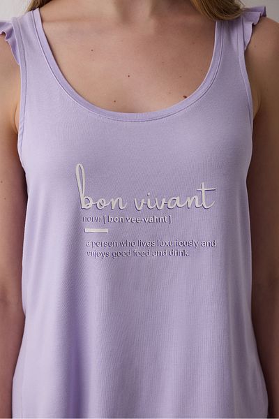 Penti Bon Vivant Fliederfarbenes Pyjama-Set mit Shorts