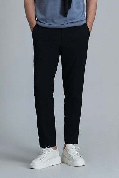 Lufian 111190323 Glen Smart Men's Chino Pants Slim Fit Men's Trousers Navy Blue