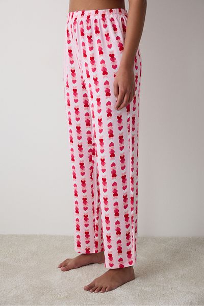 Penti Hellrosa Pyjama-Hose mit Carrie-Print-Hose – Loves Paris-Kollektion