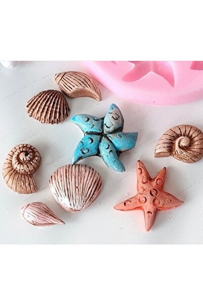morlalem m Sea-Themed 8-Piece Oyster Seashells Star Mussel Silicone Mold K-14...