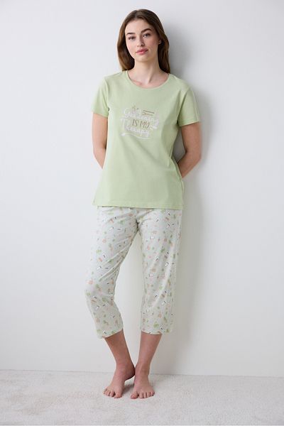 Penti Gartenarbeit Capri Hellgrün Pyjama Set