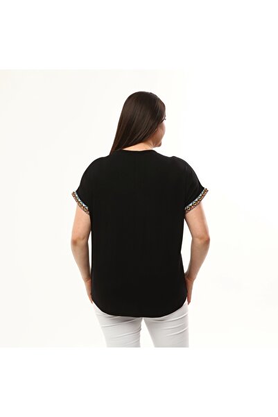 Esina Women's Viscose Blouse with Stripe Detail