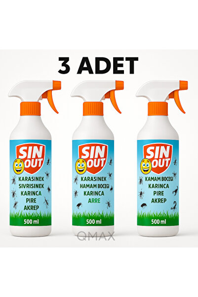 DERMASTUDİO Sinout Sinek ve Haşere Kovucu Sprey 500 ML * 3 Adet