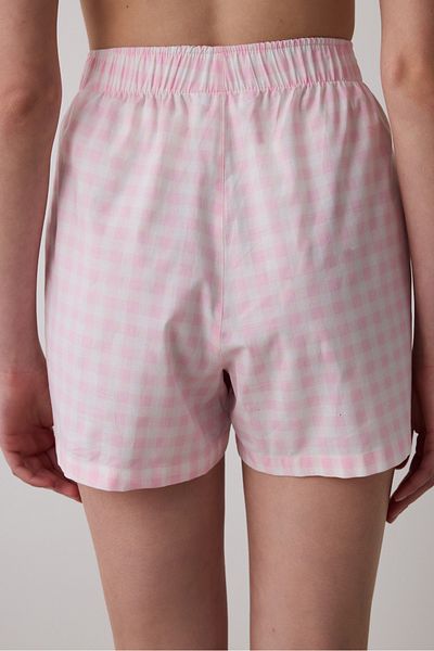 Penti Pink Gingham Shorts Pink Pajama Bottoms