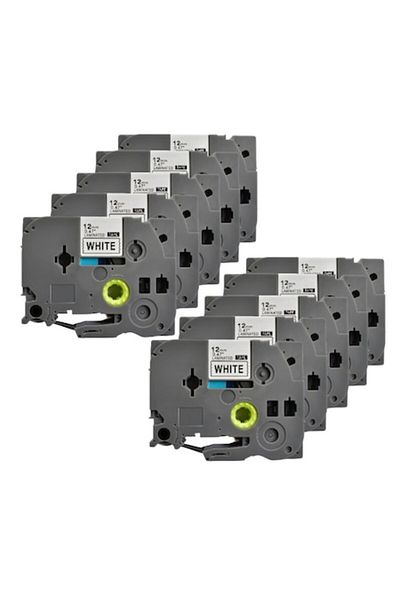 OEM Pachet de 10 benzi de etichete laminate compatibile cu Brother TZe-231