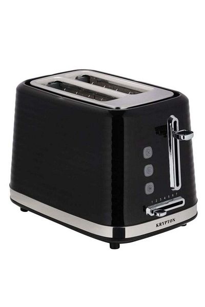 KRYPTON 2 Slice Bread Toaster – Auto Pop Up, 7 Browning Levels, Defrost Reheat Cancel, Crumb Tray