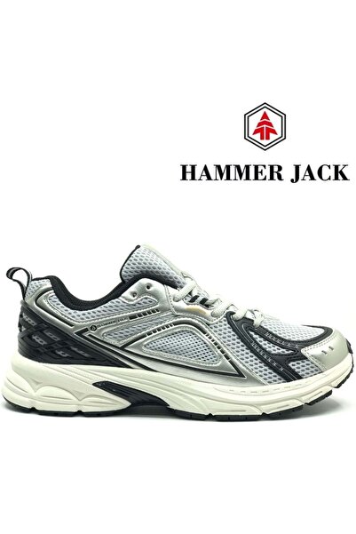 Hammer Jack حذاء هاملت الرياضي للرجال باللون الفضي والأسود 101-25028-M