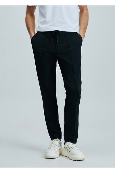 Lufian 111190337 Simon Smart Men's Chino Pants Slim Fit Men's Trousers Black