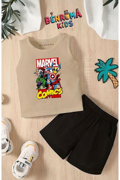 BENROMA SET UNISEX PENTRU COPII CU PERSONAJ DE DESENE DESNELE IMPRIMATE