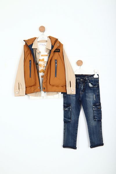 xo kids moda طقم علوي سفلي للأولاد من عمر 2 إلى 5 سنوات