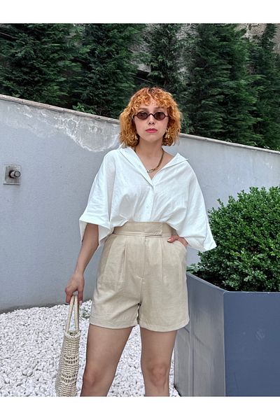Bak'ap City Size Short Velcro Linen Shorts