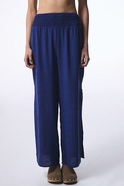 Penti Navy Blue Lina Linen Long Trousers