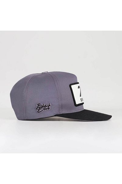 BlackBörk V2 Mărimea 7 Pălărie hip hop negru-gri cu logo