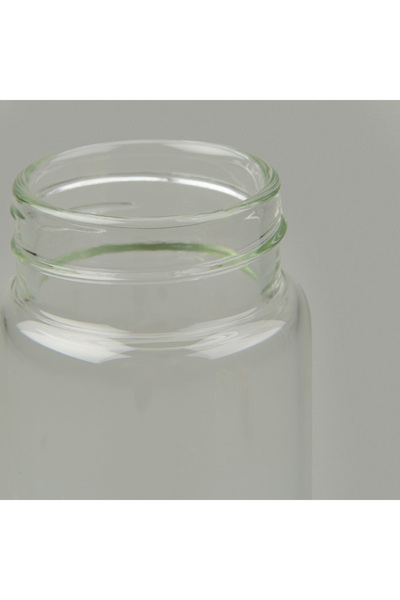 Tohana H2O Glass Flask with Metal Lid - Transparent / Gray - 450 ml