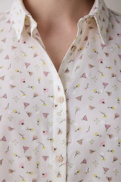 Penti Koszula Blossom Shorts Ecru Pajama Set