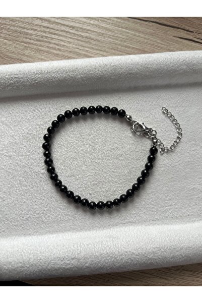 Pel Design الحد الأدنى من سوار حجر الشونغيت مع جهاز فولاذي