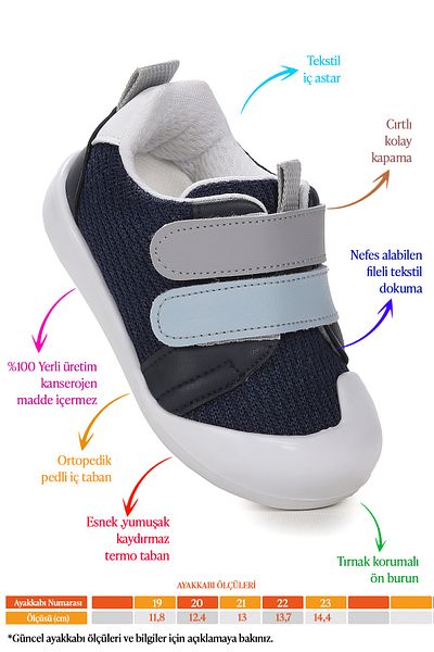 Kiko Kids Textilní první krok Chlapecké sportovní boty na suchý zip