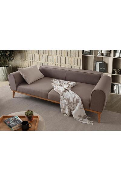 EDSY HOME Rebull 3'lü Koltuk Kahverengi