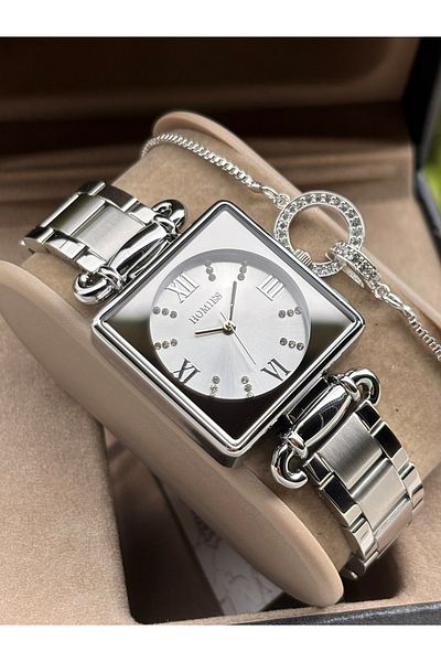 Homies Original Steel Women Wristwatch Waterproof Silver Color Gift Bangle Hmsg221