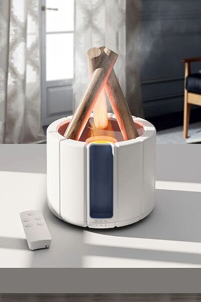 Genel Markalar Ateş Çukuru Odun Ateşi Uzaktan Kumandalı Rgb Işıklı Ultrasonik...