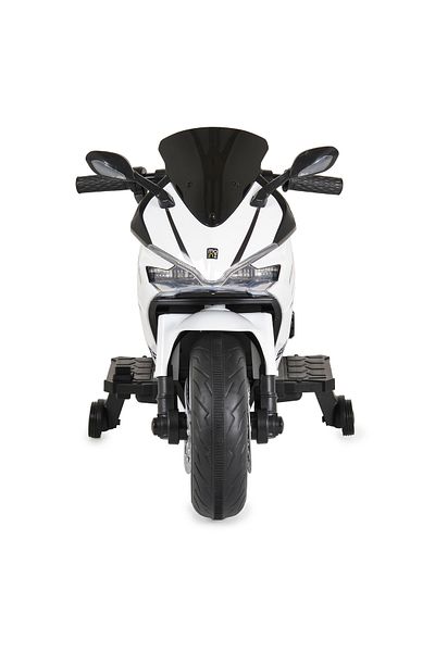 Moni Electric Motorcycle for Children 3-8 Years Old, Moni Surfer White – 12V, Bluetooth, MP3, 8 km/h