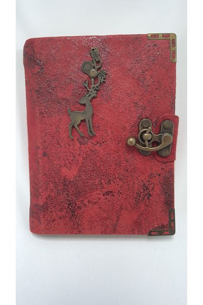 Land of Souvenir Fabric Covered Notebook with Lock Accessories