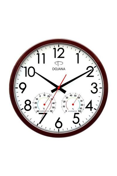 dojana Analog Wall Clock Brown White