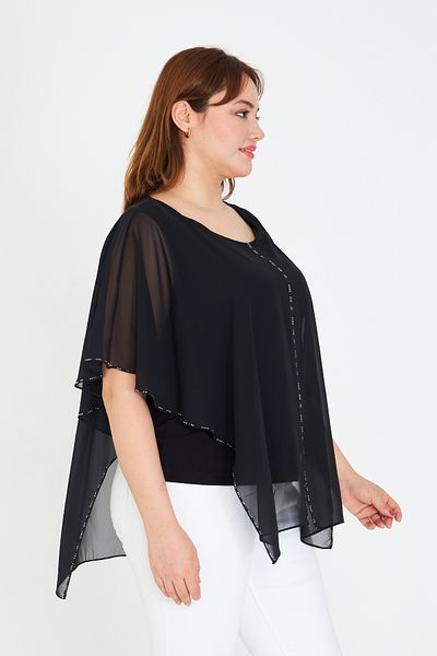UNIQUE LADY Large Size Chiffon Blouse for Invitation and Daily Use