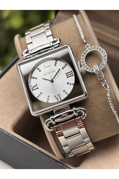 Homies Original Steel Women Wristwatch Waterproof Silver Color Gift Bangle Hmsg221