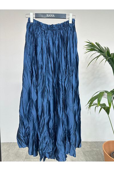 Ranasubaşı Imported Crash Skirt Turquoise