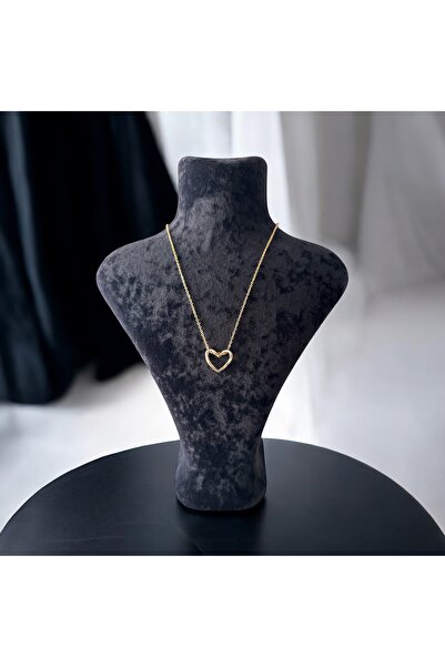 YümanınYumağı Gold Color Women's Heart Necklace