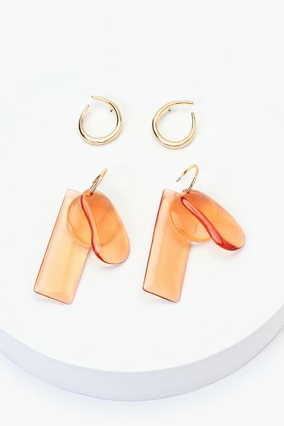 Penti Sandy Gold Color Earring Set