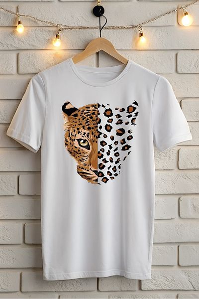 New Shine Μπλουζάκι Leopard Printed Oversize
