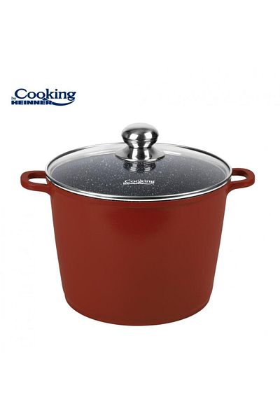 Heinner aluminum pot 8.2 L with ceramic coating with glass lid interior ceramic
