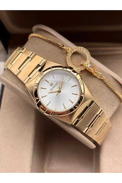 Homies Original Steel Women Wrist Watch Waterproof Gold Color Gift Bangle Hmsf413