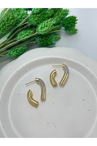 MyladyAccessoriess Zircon Stone Detailed Double Use Earrings