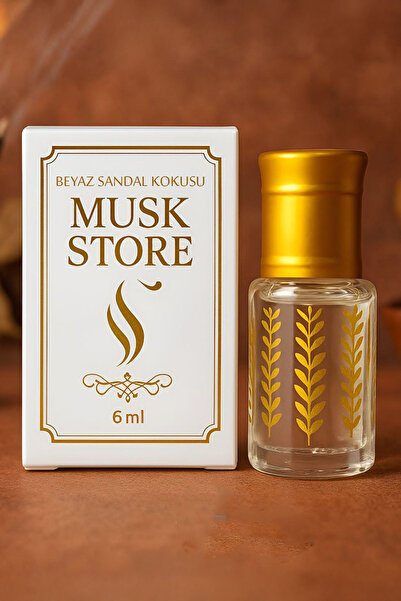 MUSK STORE Beyaz Sandal Kokusu Parfümü Esans Alkol Içermeyen 6ml Sandal Ağacı...