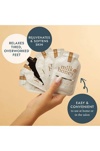 Voesh Pedi in a Box Ultimate 6 Step Pedicure Set Milk & Honey