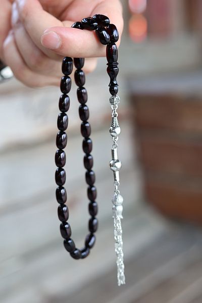 ARURTAKI Men's Gift 33 Fire Amber Prayer Beads