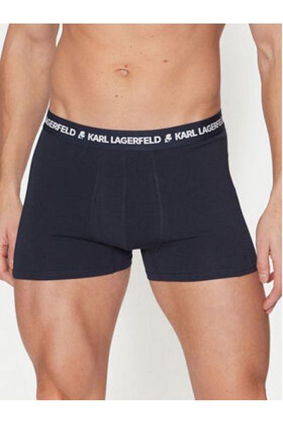 Karl Lagerfeld Set bărbătesc de 3 boxeri A1M47151 Albastru marin