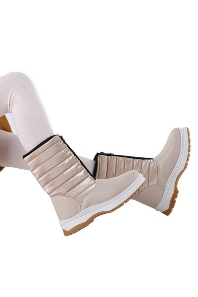 Kiko Kids Arz 2325 Model Girls Snow Boots - Δερμάτινο φερμουάρ