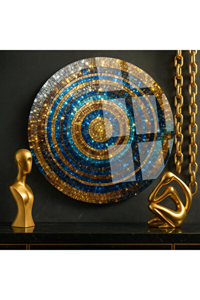 TAULART Sjajni mozaik dizajn kamena Nelomljivi luksuzni stakleni stočić Kućno...