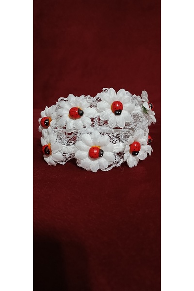 Nurtakı Nurtakı 2 Pieces Daisy Ladybug Children & Teenager Hair Tiara