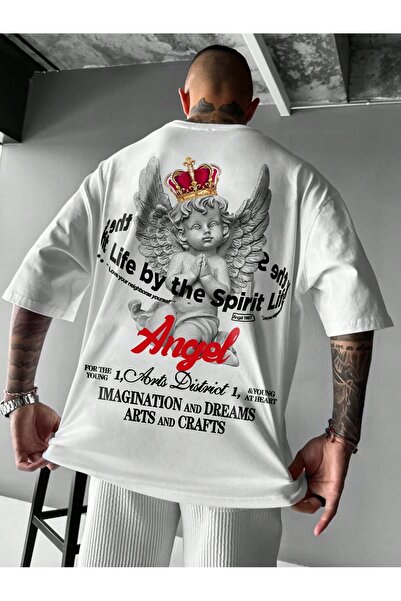 Jose Clothing Tricou imprimat cu mânecă scurtă cu croială supradimensionată