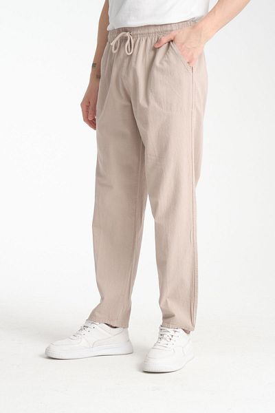 Moda Evim Relaxed Fit Men's Summer Trousers Cream