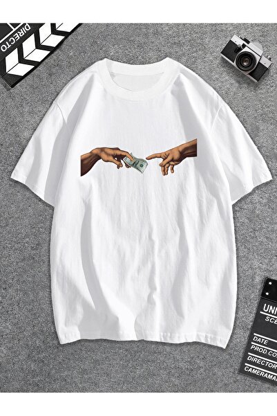 Bengi Clothing تي شيرت مطبوع بأكمام قصيرة وقصة كبيرة الحجم