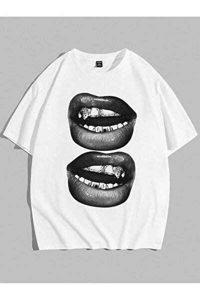 Bengi Clothing تي شيرت مطبوع بأكمام قصيرة وقصة كبيرة الحجم