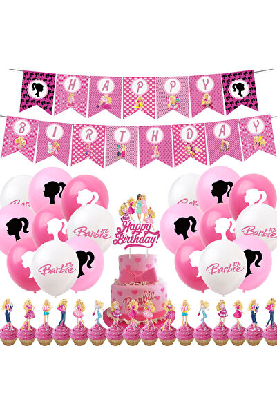 EvrikaUnity Set 24 baloane copii, Barbie, Barbieland, Petrecere Aniversara, E...