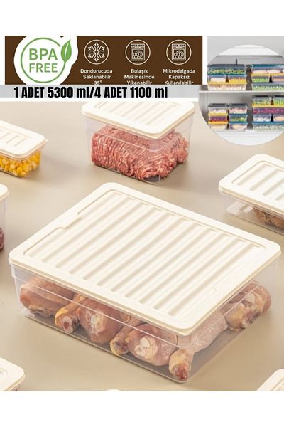 VZN Refrigerator and Freezer Organizer Set - Compatible Storage Container